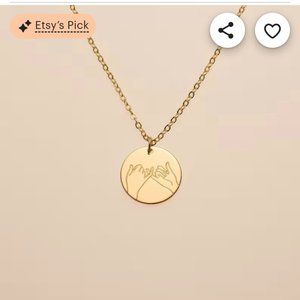 Rose Gold pinky promise necklace